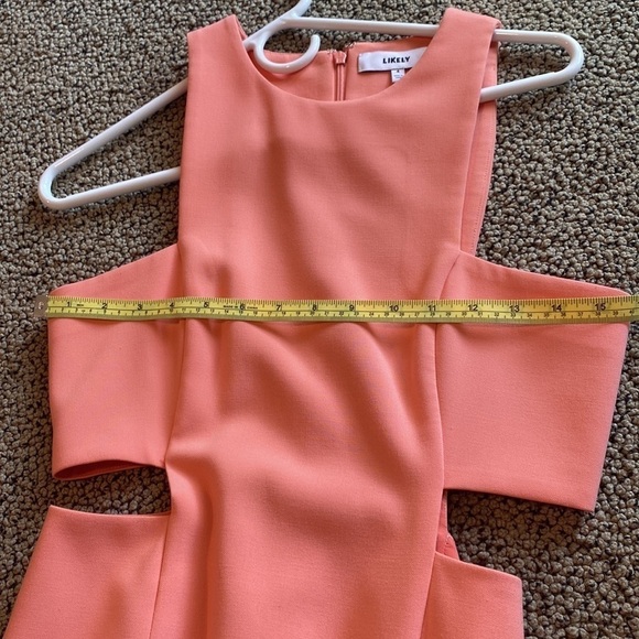 Likely Size 4 Peach Prom/Wedding Dress w/ Side Cutouts in EUC — Worn Once - Picture 7 of 11